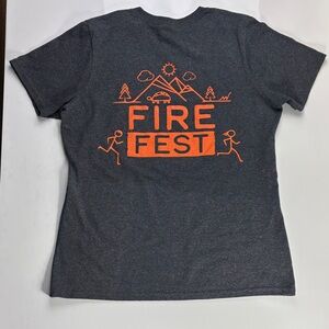 DOUBLE SIDED Triple Dare Running Co. ‘Fire Fest Ultra’ event T shirt